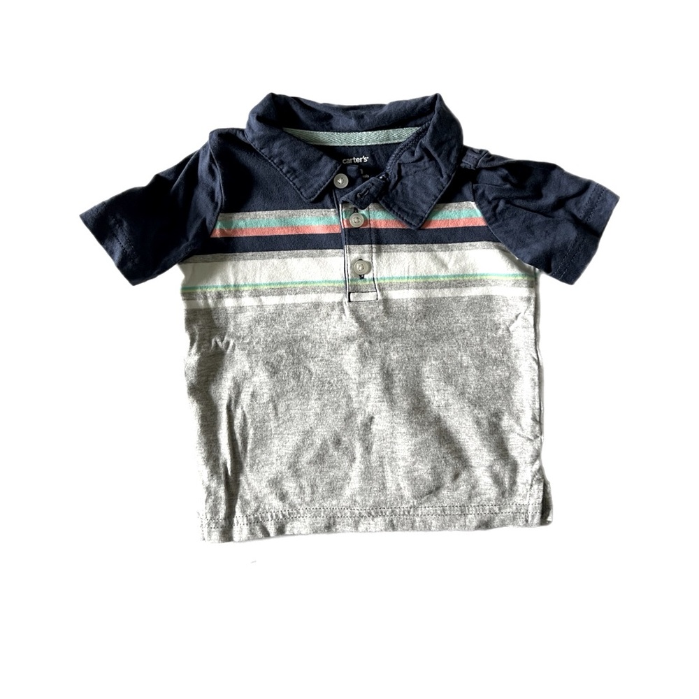 CARTER’S Short Sleeved Polo Collared Toddler Shirt Size 6 Months